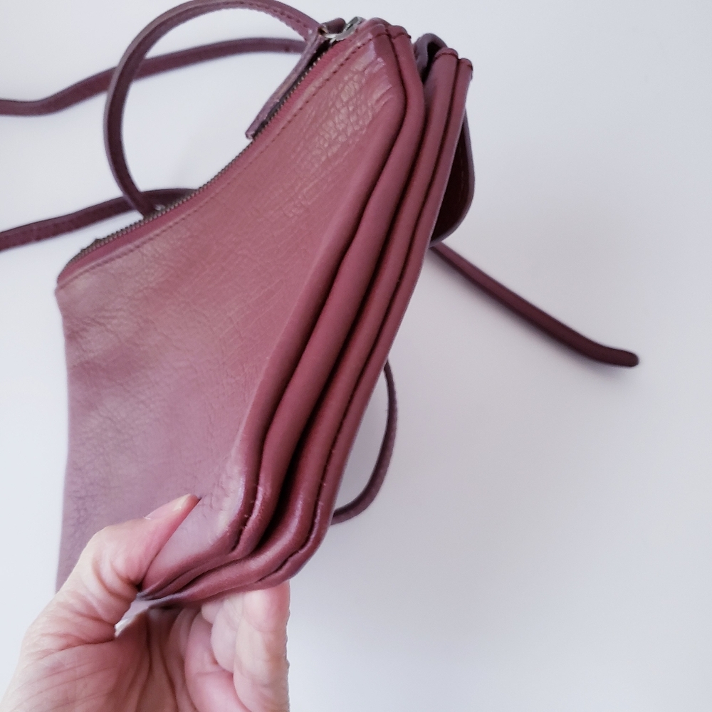 J. Jill Burgundy Leather Crossbody Bag - Picture 7 of 14